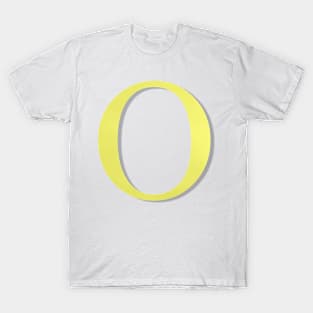 The Letter O in Shadowed Gold T-Shirt